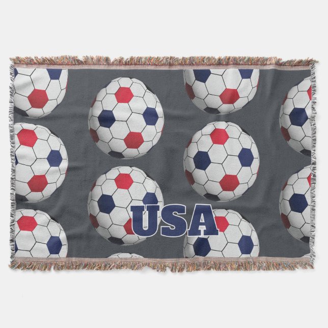 Cobertor Camisa de futebol dos EUA (Frente)