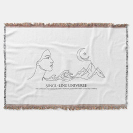Cobertor Camiseta com Estampa de Arte Minimalista em Uma Li
