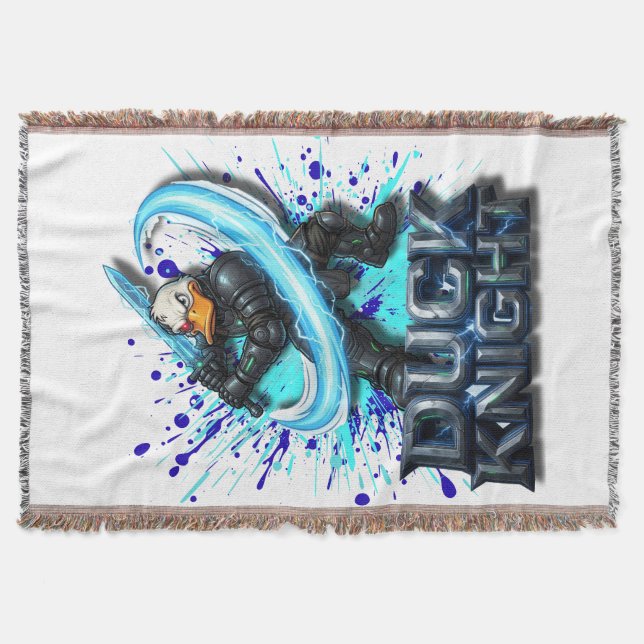 Cobertor Camiseta Duck Knight 3D Cyber Duck Warrior (Frente)