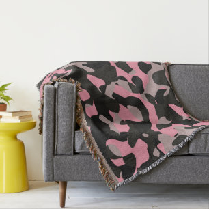 Cobertor Camo rosa e preto