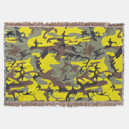 Cobertor Camuflagem Amarela e Marrom, Militar, Exército