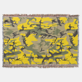 Cobertor Camuflagem Amarela e Verde, Militar, Exército