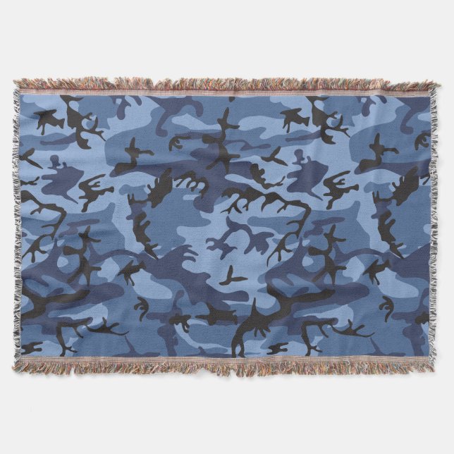 Cobertor Camuflagem Azul marinho, Militar, Exército (Frente)