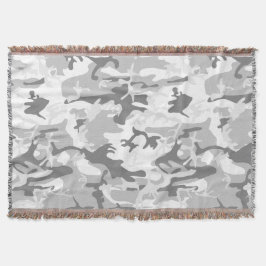 Cobertor Camuflagem Cinza de Neve de Inverno, Militar, Exér