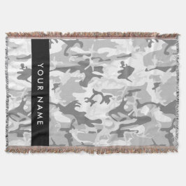 Cobertor Camuflagem de Cinzas de neve de inverno Seu nome p