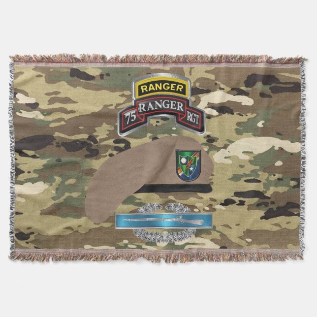 Cobertor Camuflagem de Veterano de Combate do 75º Regimento (Frente)