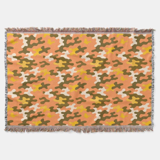Cobertor Camuflagem Laranja (Frente)