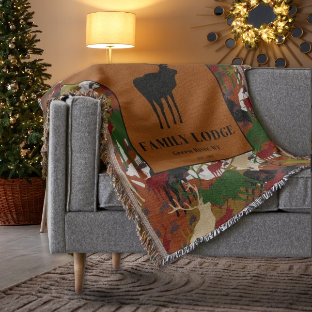 Cobertor Camuflagem Preto Marrom Verde Personalizado (Criador carregado)