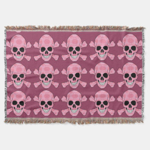 Cobertor Camuflagem Rosa Caveira E Crossbones Jogam Banheir