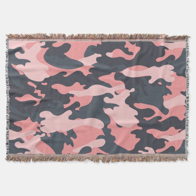 Cobertor Camuflagem rosa: Padrão clássico de vinheta (Frente)