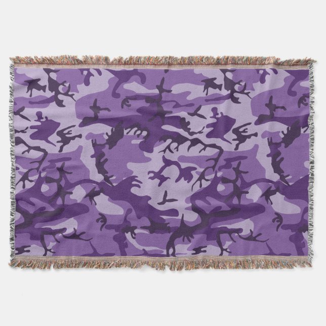 Cobertor Camuflagem Roxa, Militar, Exército (Frente)