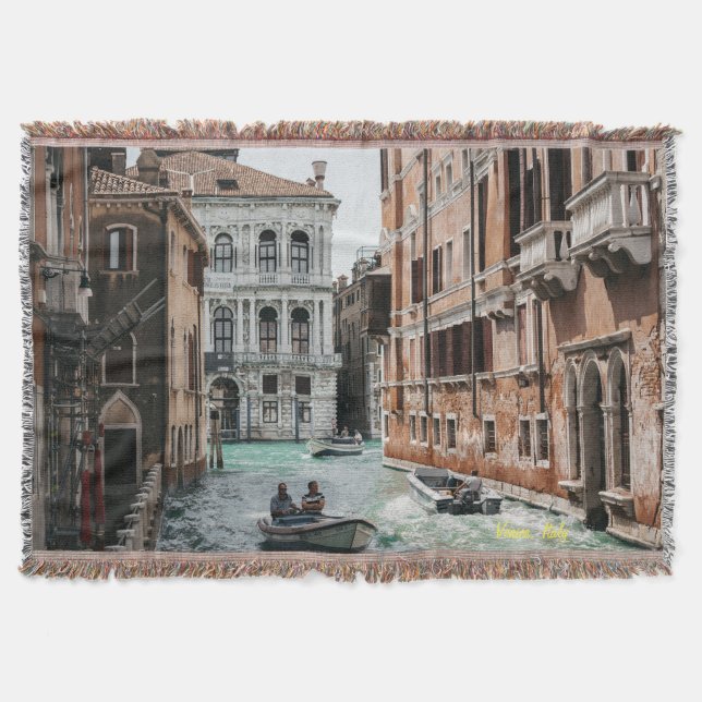 Cobertor Canal de Venice Boat (Frente)