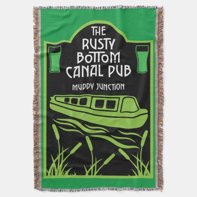 Cobertor Canal Pubs de Narrowboat (Frente Vertical)