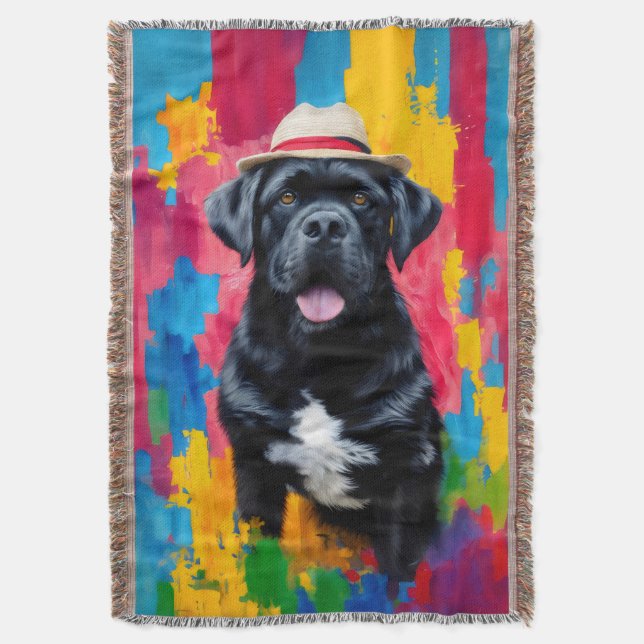 Cobertor Cane Corso Pop Art (Frente Vertical)