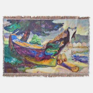 Cobertor Canoa de Guerra Indígena Emily Carr