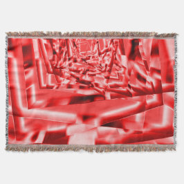 Cobertor Canto dos quadrados inclinados, vermelhos a esbran