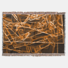 Cobertor Cantos quadrados e pontos laranja "neon"