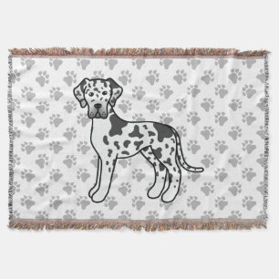 Cobertor Cão-de-Cartografia Gelado-Danado de Harlequin