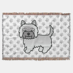 Cobertor Cão de Cartoons de Cairn Terrier Cute