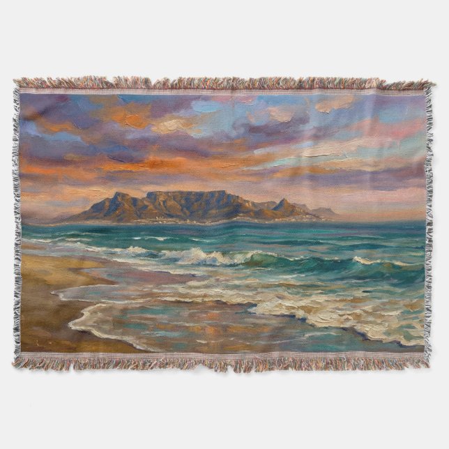 Cobertor Capetown Bold colors, fine oil painting (Frente)