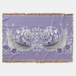 Cobertor Caracol de Cristal Roxo Prata