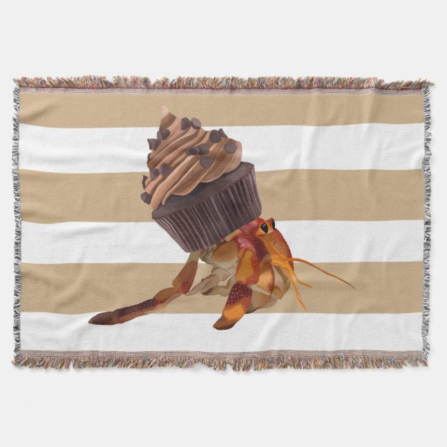 Cobertor Caranguejo-Mouro-Bonito Com Cupcake De Chocolate (Frente)