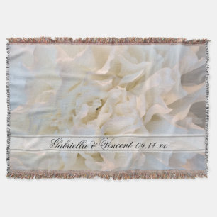 Cobertor Carnação Branca Casamento Floral Keepsael