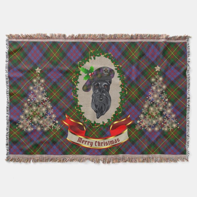 Cobertor Carnegie Scottie Dog Christmas (Frente)