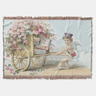 Cobertor Carrinho de doces do Rosa de correio de Cherub Cup