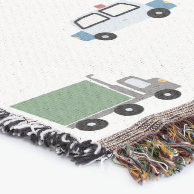 Cobertor Carro de Transporte de Meninos Cute Padrão Monogra (Canto)