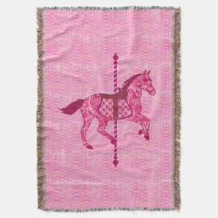 Cobertor Carrossel Horse - Rosa Fuchsia