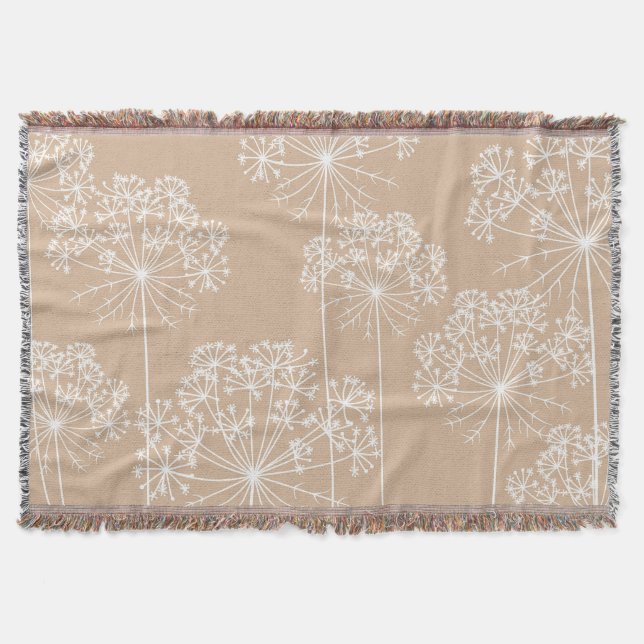 Cobertor Carrot Flower Silhouette Soft Beige  (Frente)