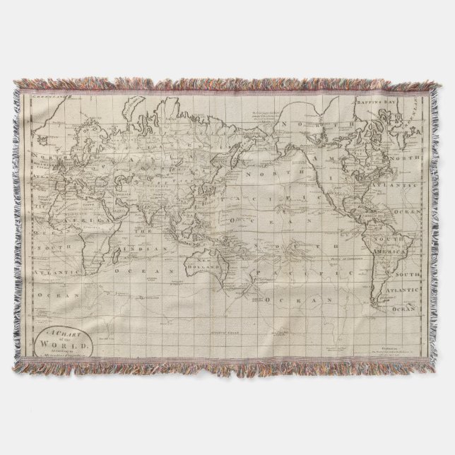 Cobertor Carta do mundo (Frente)