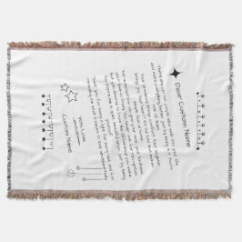 Cobertor Carta Personalizada a uma Pessoa Bela