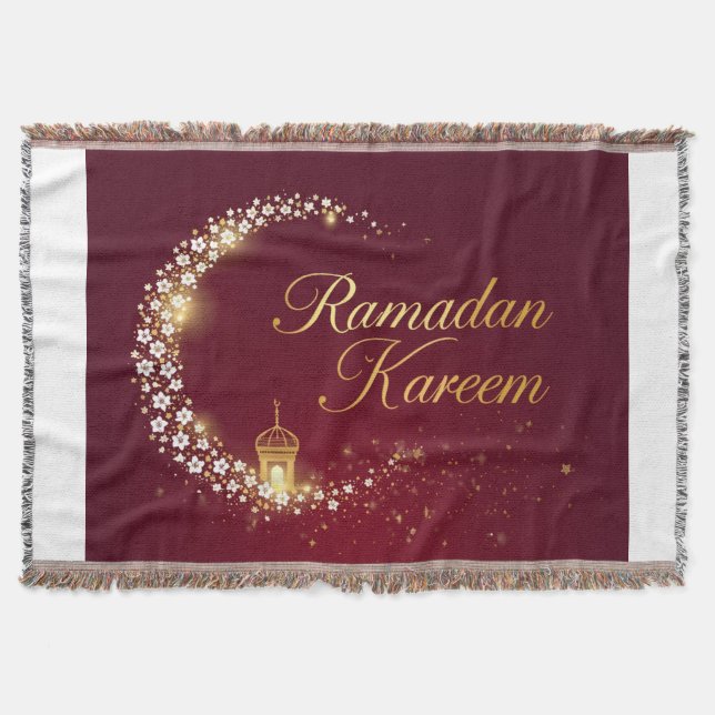 Cobertor Cartão Personalizado de Feriado Ramadan Kareem (Frente)