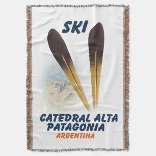 Cobertor Cartaz de esqui da Catedral Alta Patagônia, Argent