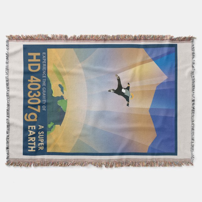 Cobertor Cartaz de Ficção Científica de Viagens Futuras da  (Frente)