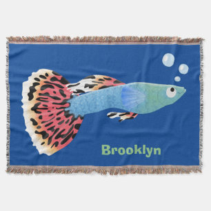 Cobertor Cartografia de peixe tropical de rico bonito