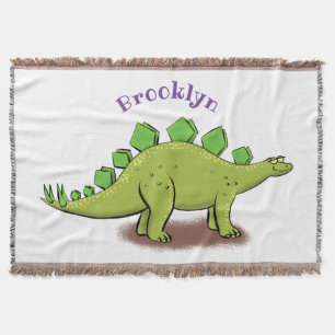 Cobertor Cartoon de dinossauros de stegossauro engraçado