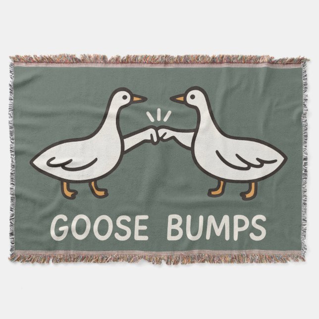 Cobertor Cartoon Engraçado Ganso Bumps | Fist Bump Geese An (Frente)