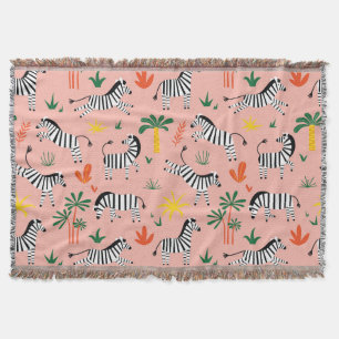 Cobertor Cartoon Zebras Funny Patterno Sem Olho