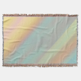 Cobertor Casa de Praia Azul Verde Padrão Aquarela