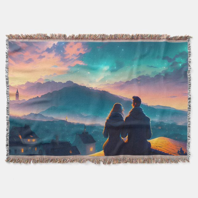 Cobertor Casal Sentado No Telhado (Frente)
