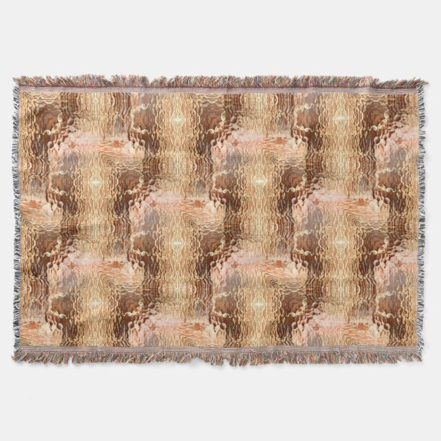 Cobertor Castanho para salmão, vidro torto martelado repeti (Frente)