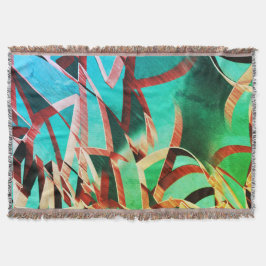 Cobertor Castanho passa por verde-rústico e aquamarina