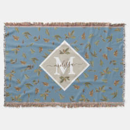 Cobertor Castanho Russo Azulado Deixa Monograma
