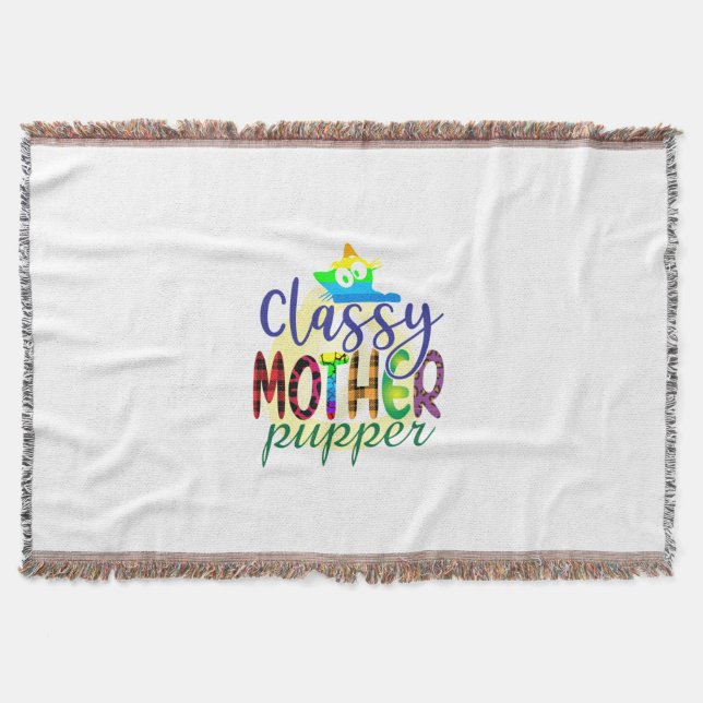 Cobertor Cat Art Classy Mother Pupper (Frente)