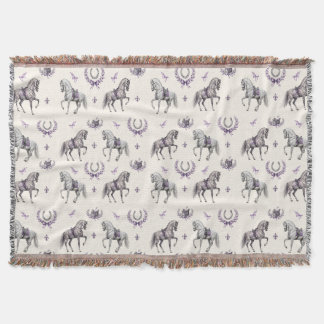 Cobertor Cavalo de Dressage Elegante e Ferradura Aquarela