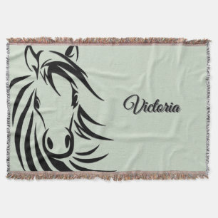 Cobertor Cavalo Negro Verde