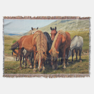 Cobertor Cavalos Selvagens Livno Nature Scene
